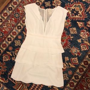 Urban Outfitters white tiered dress w/ mesh - 4